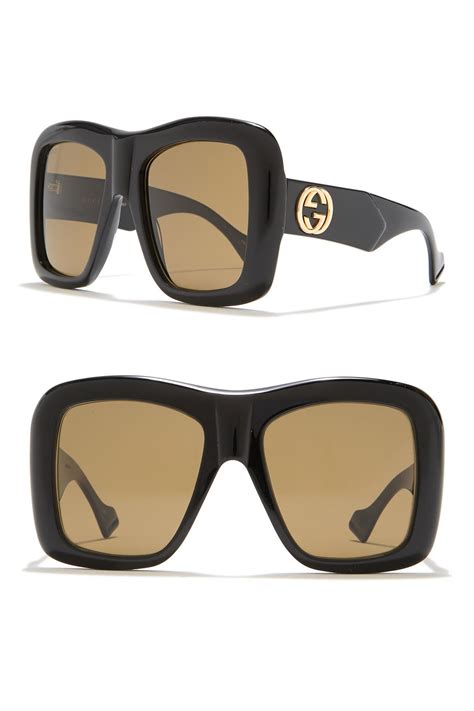 gucci black oversized square sunglasses|Gucci square sunglasses unisex.